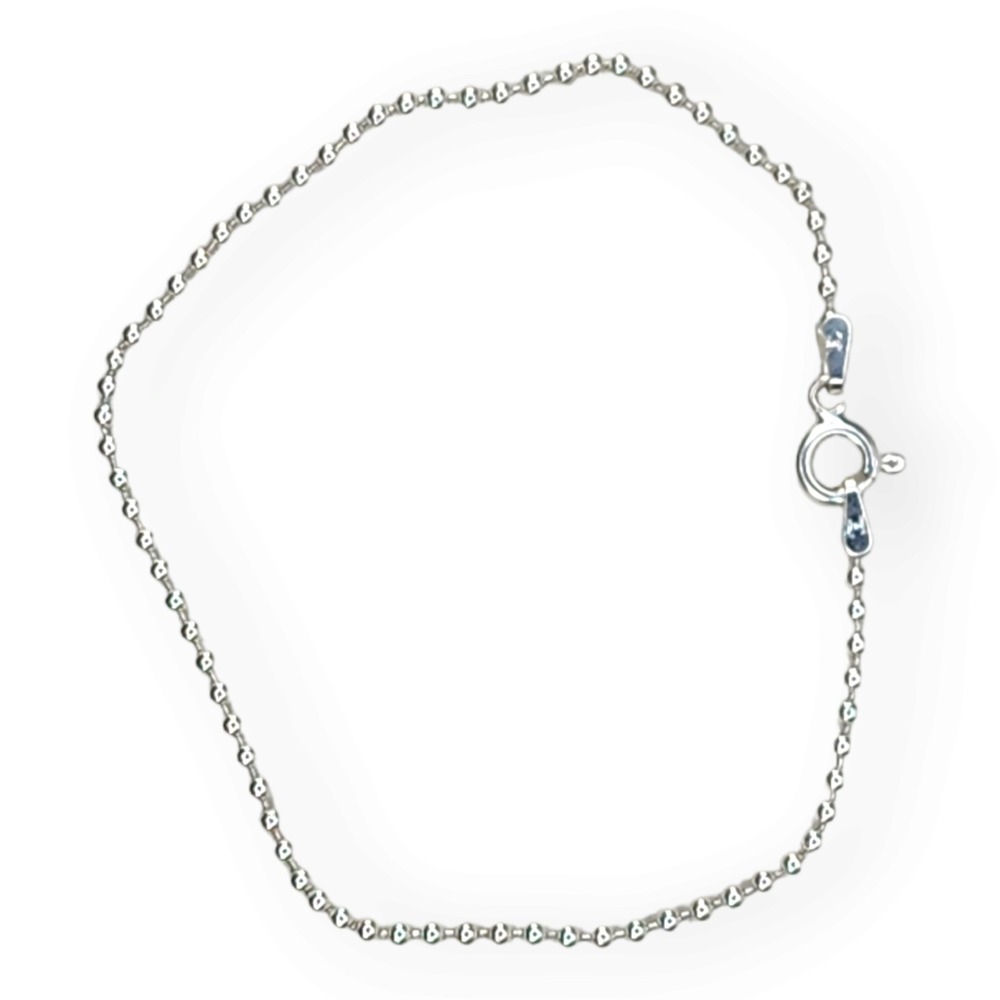 Milor Ball Chain Bracelet Sterling Silver‎ 7.5in Silver Vintage Italy 925 Bead
